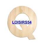 Lettre bois 1,85 cm Q lot de 5 pieces